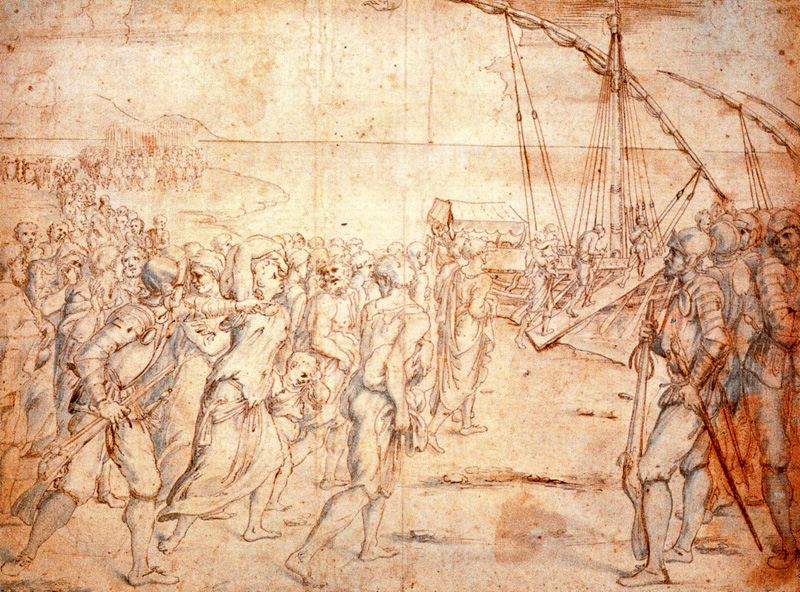 Expulsión de los moriscos. Velázquez. Obra perdida en el incendio del Real Alcázar de Madrid.